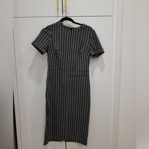 Banana Republic Black and White Midi Dress